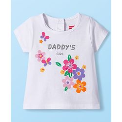 Babyhug 100% Cotton Knit Half Sleeves T-Shirts With Floral & Polka Dot Print Pack of 5 - Multicolor