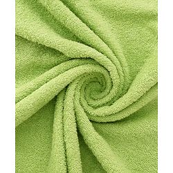 Babyhug Cotton Terry Woven Hooded Bath Towel with Froggo Print L 73 x B 73 cm - Light Green