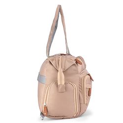 Babyhug 2-in-1 Premium Quilted Multifunctional Tote & Backpack for Travel-  Beige| Convertible Carry| Independent Shoe Compartment| Dry & Wet Separation|Insulated Bottle Pouch|Large Capacity Organizer