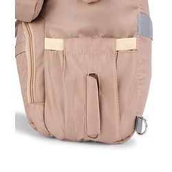 Babyhug 2-in-1 Premium Quilted Multifunctional Tote & Backpack for Travel-  Beige| Convertible Carry| Independent Shoe Compartment| Dry & Wet Separation|Insulated Bottle Pouch|Large Capacity Organizer