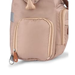 Babyhug 2-in-1 Premium Quilted Multifunctional Tote & Backpack for Travel-  Beige| Convertible Carry| Independent Shoe Compartment| Dry & Wet Separation|Insulated Bottle Pouch|Large Capacity Organizer