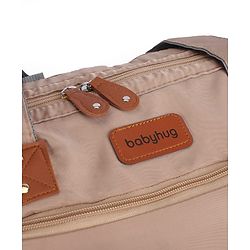 Babyhug 2-in-1 Premium Quilted Multifunctional Tote & Backpack for Travel-  Beige| Convertible Carry| Independent Shoe Compartment| Dry & Wet Separation|Insulated Bottle Pouch|Large Capacity Organizer