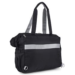 Babyhug 2-in-1 Premium Quilted Multifunctional Tote & Backpack for Travel-  Beige| Convertible Carry| Independent Shoe Compartment| Dry & Wet Separation|Insulated Bottle Pouch|Large Capacity Organizer