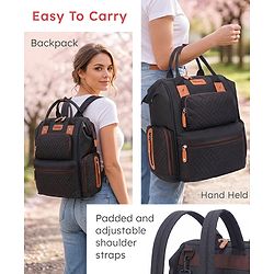 Babyhug Multipurpose Structured Diaper Backpack| Wide Opening Frame| Multi-Pocket Organizer| Dual Carry Handles| Wipes Dispenser| Charger Cable Opening| Stroller Clip | Capacity- 17L -  Blue