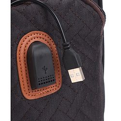 Babyhug Multipurpose Structured Diaper Backpack| Wide Opening Frame| Multi-Pocket Organizer| Dual Carry Handles| Wipes Dispenser| Charger Cable Opening| Stroller Clip | Capacity- 17L -  Blue