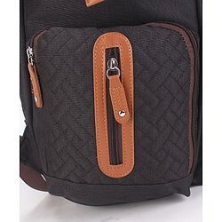 Babyhug Multipurpose Structured Diaper Backpack| Wide Opening Frame| Multi-Pocket Organizer| Dual Carry Handles| Wipes Dispenser| Charger Cable Opening| Stroller Clip | Capacity- 17L -  Blue