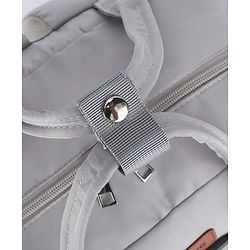 Babyhug Quilted Multipurpose Diaper Backpack with Changing Mat - Grey| Detachable Pacifier Pouch| Adjustable Shoulder Straps| Spacious Multi-Compartment Storage| Wipes Dispenser| Side Bottle Pocket