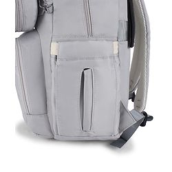 Babyhug Quilted Multipurpose Diaper Backpack with Changing Mat - Grey| Detachable Pacifier Pouch| Adjustable Shoulder Straps| Spacious Multi-Compartment Storage| Wipes Dispenser| Side Bottle Pocket