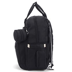 Babyhug Quilted Multipurpose Diaper Backpack with Changing Mat - Grey| Detachable Pacifier Pouch| Adjustable Shoulder Straps| Spacious Multi-Compartment Storage| Wipes Dispenser| Side Bottle Pocket