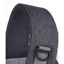 Babyhug Premium Multipurpose Diaper Backpack - Black Grey| USB Charging Port| Insulated Bottle Pockets| Diaper Changing Mat| Padded Shoulder Strap|Side Bottle Pocket|Wipes Dispenser| Water Resistant