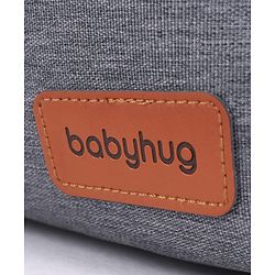 Babyhug Premium Multipurpose Diaper Backpack - Black Grey| USB Charging Port| Insulated Bottle Pockets| Diaper Changing Mat| Padded Shoulder Strap|Side Bottle Pocket|Wipes Dispenser| Water Resistant