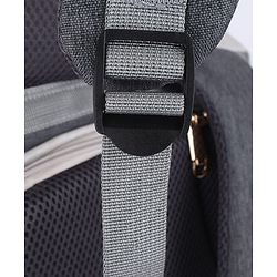 Babyhug Premium Multipurpose Diaper Backpack - Black Grey| USB Charging Port| Insulated Bottle Pockets| Diaper Changing Mat| Padded Shoulder Strap|Side Bottle Pocket|Wipes Dispenser| Water Resistant