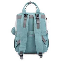 Babyhug Multipurpose Diaper Backpack - Sea Green| Insulated Bottle Pockets| Diaper Changing Mat| Adjustable Shoulder Strap| Side Bottle Pocket| Wipes Dispenser| Water Resistant| Pacifier Case