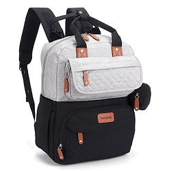 Babyhug Multipurpose Diaper Backpack - Sea Green| Insulated Bottle Pockets| Diaper Changing Mat| Adjustable Shoulder Strap| Side Bottle Pocket| Wipes Dispenser| Water Resistant| Pacifier Case