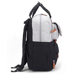 Babyhug Multipurpose Diaper Backpack - Sea Green| Insulated Bottle Pockets| Diaper Changing Mat| Adjustable Shoulder Strap| Side Bottle Pocket| Wipes Dispenser| Water Resistant| Pacifier Case