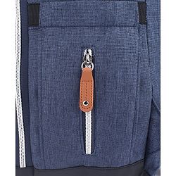 Babyhug Premium Quilted Multipurpose Stylish Diaper Backpack| Water Resistant| Insulated Bottle Pouches| Side Bottle Pocket| Wipes Dispenser| Detachable Pacifier Case| Stroller Clip - Blue