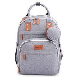 Babyhug Premium Quilted Multipurpose Stylish Diaper Backpack| Water Resistant| Insulated Bottle Pouches| Side Bottle Pocket| Wipes Dispenser| Detachable Pacifier Case| Stroller Clip - Blue