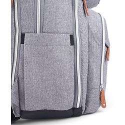 Babyhug Premium Quilted Multipurpose Stylish Diaper Backpack| Water Resistant| Insulated Bottle Pouches| Side Bottle Pocket| Wipes Dispenser| Detachable Pacifier Case| Stroller Clip - Blue