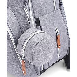 Babyhug Premium Quilted Multipurpose Stylish Diaper Backpack| Water Resistant| Insulated Bottle Pouches| Side Bottle Pocket| Wipes Dispenser| Detachable Pacifier Case| Stroller Clip - Blue