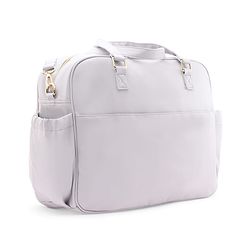 Babyhug 2-in-1 Quilted Sling cum Tote Diaper Bag for Travel | Spacious Multi-Compartment Design| Bottle Pockets| Front & Back Storage| Adjustable Shoulder Starp | Capacity- 2.1L -  Grey