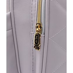 Babyhug 2-in-1 Quilted Sling cum Tote Diaper Bag for Travel | Spacious Multi-Compartment Design| Bottle Pockets| Front & Back Storage| Adjustable Shoulder Starp | Capacity- 2.1L -  Grey