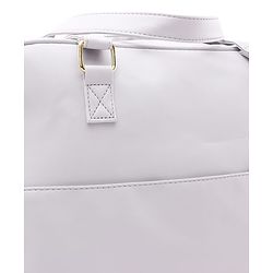 Babyhug 2-in-1 Quilted Sling cum Tote Diaper Bag for Travel | Spacious Multi-Compartment Design| Bottle Pockets| Front & Back Storage| Adjustable Shoulder Starp | Capacity- 2.1L -  Grey