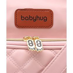 Babyhug 2-in-1 Quilted Sling cum Tote Diaper Bag for Travel | Spacious Multi-Compartment Design| Bottle Pockets| Front & Back Storage| Adjustable Shoulder Starp | Capacity- 2.1L -  Grey