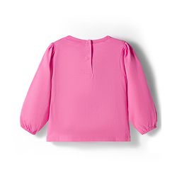Babyhug 100% Cotton Knit Full Sleeves Top with Attached Shrug Floral Print - Pink