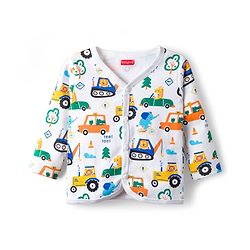 Babyhug 100% Cotton Interlock Knit Full Sleeves Jhablas With Animal Print Pack Of 3 - Blue White & Yellow