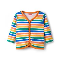 Babyhug 100% Cotton Interlock Knit Full Sleeves Jhablas With Animal Print Pack Of 3 - Blue White & Yellow