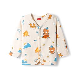 Babyhug 100% Cotton Knit Full Sleeves Striped Jhablas with Bear Print Pack of 3 - Multicolor