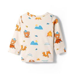 Babyhug 100% Cotton Knit Full Sleeves Striped Jhablas with Bear Print Pack of 3 - Multicolor
