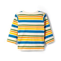 Babyhug 100% Cotton Knit Full Sleeves Striped Jhablas with Bear Print Pack of 3 - Multicolor
