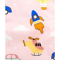 Babyhug 100% Cotton Fix Pillow Mat With Penguin Print - Blue| Soft & Comfortable| Light Weight & Travel Friendly| Foldable| New Born Gifting Option| Boys & Girls| Use on Floor Cribs Cots or Cradle