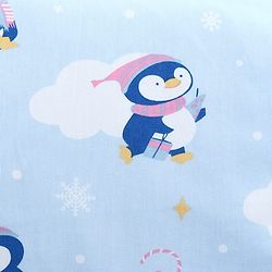 Babyhug Head Shaping Mustard Seed Pillow Penguin Print - Blue| 1 Kg Natural Rai| Cotton Removable Cover| Natural Warming Property|Prevents Cold & Flat Head Syndrome| NewBorn Neck & Shoulder Support