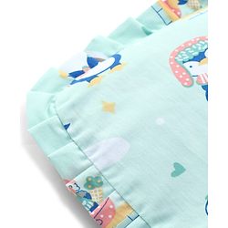 Babyhug Head Shaping Mustard Seed Pillow Penguin Print - Blue| 1 Kg Natural Rai| Cotton Removable Cover| Natural Warming Property|Prevents Cold & Flat Head Syndrome| NewBorn Neck & Shoulder Support