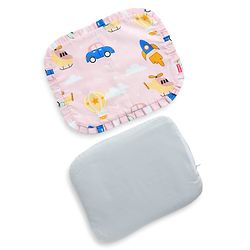 Babyhug Head Shaping Mustard Seed Pillow Penguin Print - Blue| 1 Kg Natural Rai| Cotton Removable Cover| Natural Warming Property|Prevents Cold & Flat Head Syndrome| NewBorn Neck & Shoulder Support