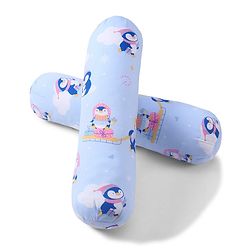 Babyhug Bolsters Penguin Print Set of 2 - Blue| 100% Cotton Outer Cover| Soft Poly Filling| Safe Sleep| Girls and Boys| Protection from Crib Railing| New Born Gifting Option