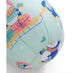 Babyhug Bolsters Penguin Print Set of 2 - Blue| 100% Cotton Outer Cover| Soft Poly Filling| Safe Sleep| Girls and Boys| Protection from Crib Railing| New Born Gifting Option