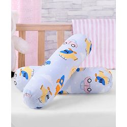 Babyhug Bolsters Penguin Print Set of 2 - Blue| 100% Cotton Outer Cover| Soft Poly Filling| Safe Sleep| Girls and Boys| Protection from Crib Railing| New Born Gifting Option