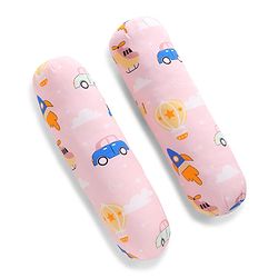Babyhug Bolsters Penguin Print Set of 2 - Blue| 100% Cotton Outer Cover| Soft Poly Filling| Safe Sleep| Girls and Boys| Protection from Crib Railing| New Born Gifting Option
