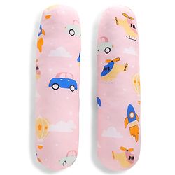 Babyhug Bolsters Penguin Print Set of 2 - Blue| 100% Cotton Outer Cover| Soft Poly Filling| Safe Sleep| Girls and Boys| Protection from Crib Railing| New Born Gifting Option
