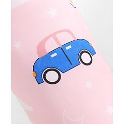 Babyhug Bolsters Penguin Print Set of 2 - Blue| 100% Cotton Outer Cover| Soft Poly Filling| Safe Sleep| Girls and Boys| Protection from Crib Railing| New Born Gifting Option