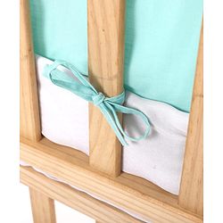 Babyhug 100% Cotton Cot Bumper Penguin Print - Blue| Soft Protective Padding| Breathable & Comfortable| Washable| Easy to Assemble| Compact Folding for Storage| Prevents Bumping into Crib Sides