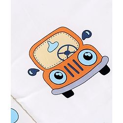 Babyhug 100% Cotton Baby Sleeping Bag with Hood Transport Print - Beige| Use as Carry Nest, Mattress or Sleeping Bag| Newborn to Toddler Boys & Girls| Newborn Gifting| Warm & Cozy| Travel Friendly