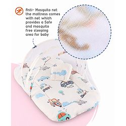 Babyhug Premium Super Saver Bedding Combo Set of 3 - Cute Car Print 100% Cotton| Pillows & Bolsters Included Lightweight & Travel Friendly Breathable Fabric Gifting Option for 0 to 6 Months - Beige
