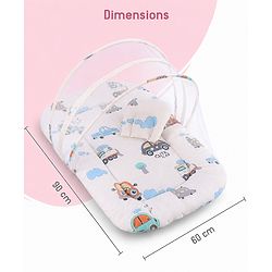 Babyhug Premium Super Saver Bedding Combo Set of 3 - Cute Car Print 100% Cotton| Pillows & Bolsters Included Lightweight & Travel Friendly Breathable Fabric Gifting Option for 0 to 6 Months - Beige