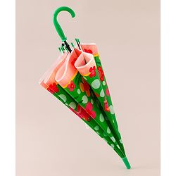 Babyhug Free Size Floral & Polka Dots Printed Umbrella - Green