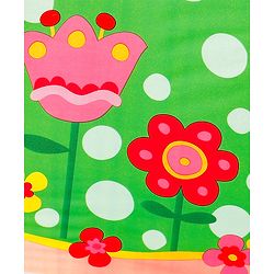 Babyhug Free Size Floral & Polka Dots Printed Umbrella - Green