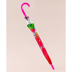 Babyhug Free Size Floral & Butterfly Printed Umbrella - Fuchsia